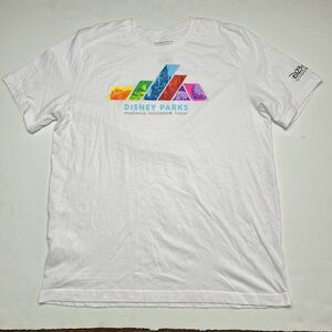 Disney Mens White D23 Expo Disney Parks Imagining Tomorrow Today T-Shirt Size XL